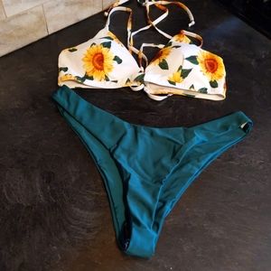 XL(10 US) SUNFLOWER BIKINI SWIM SET